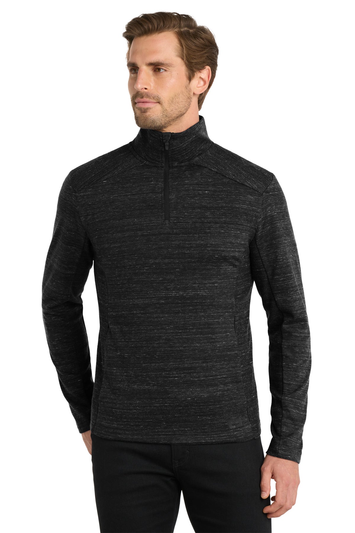 Front View of BktpHthr OGIO Flux 1/4-Zip OG823