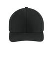 Front View of Black Carhartt Flexfit 110 Mesh Back Cap CT106577