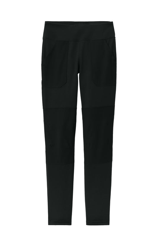 Front View of Black Carhartt Force Women's Midweight Utility Legging CT102482