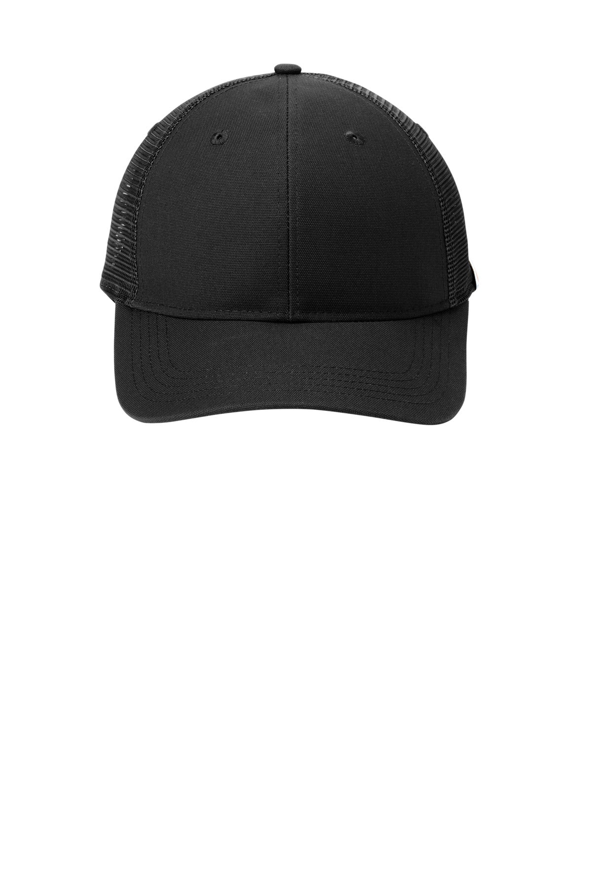 Front View of Black Carhartt Rugged Professional Series Cap CT106687