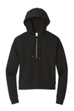 Front View of Black District Women's Perfect Tri Fleece 1/2-Zip Pullover DT1311
