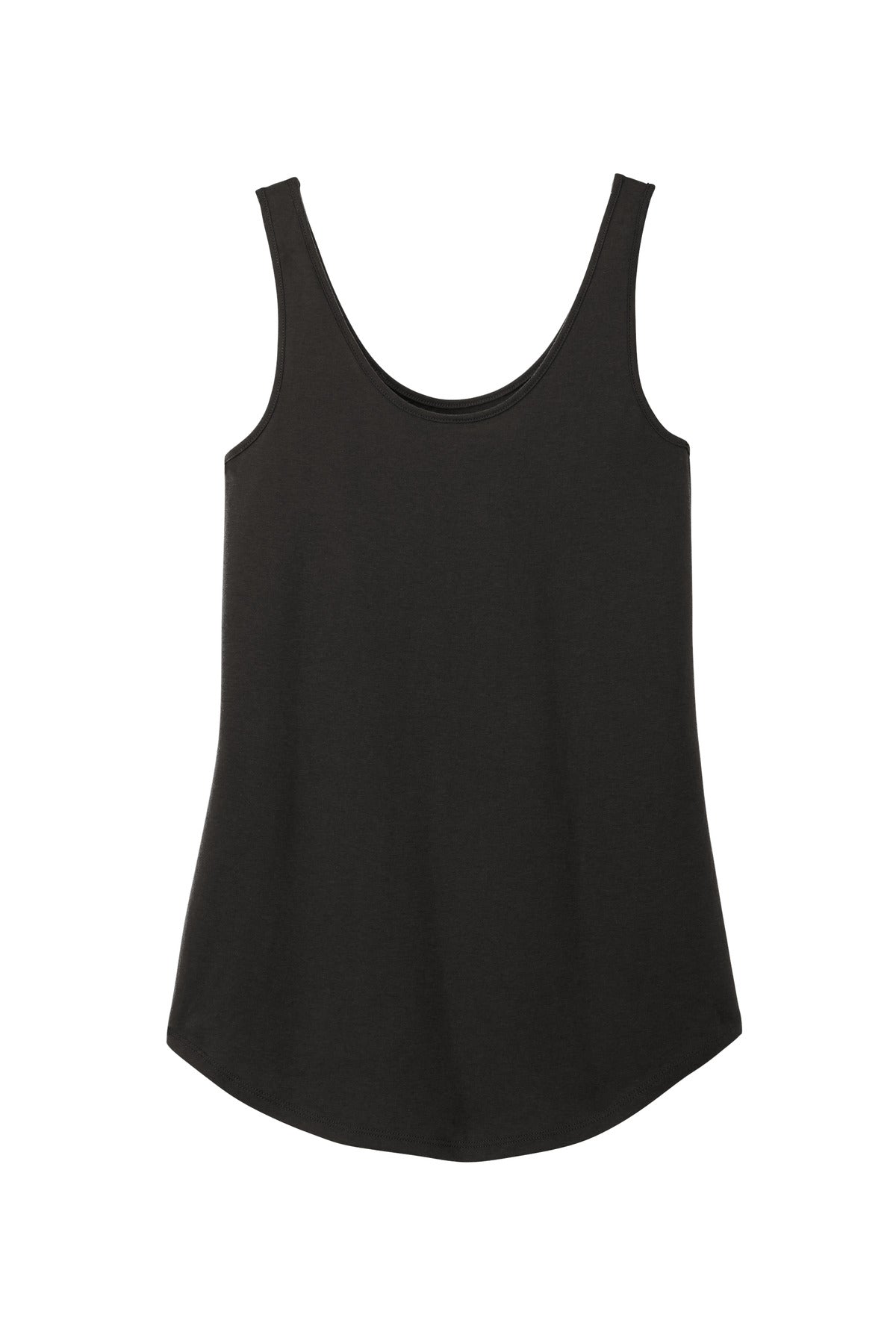 Front View of Black District Women's Perfect Tri Relaxed Tank DT151