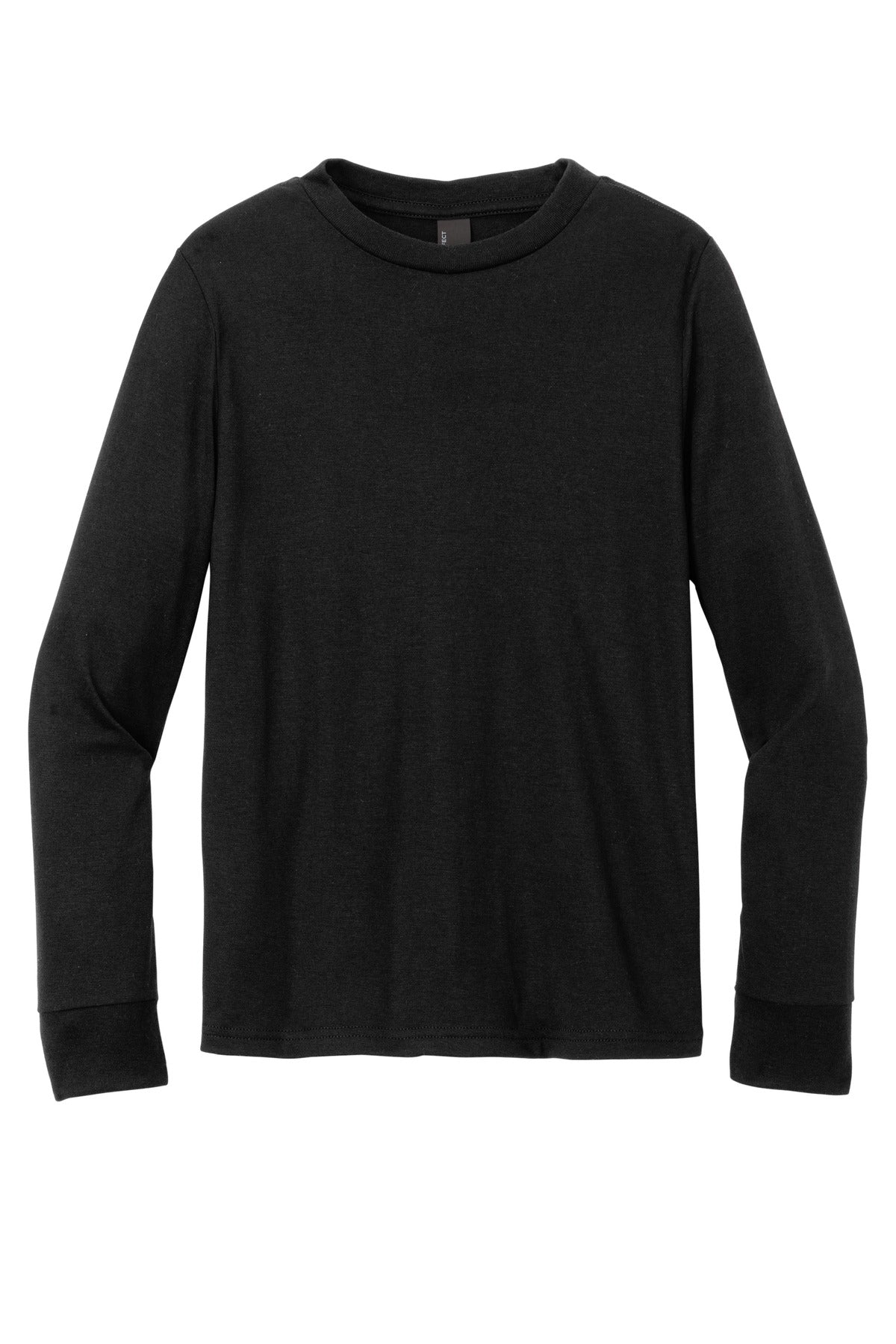 Front View of Black District Youth Perfect Tri Long Sleeve Tee DT132Y