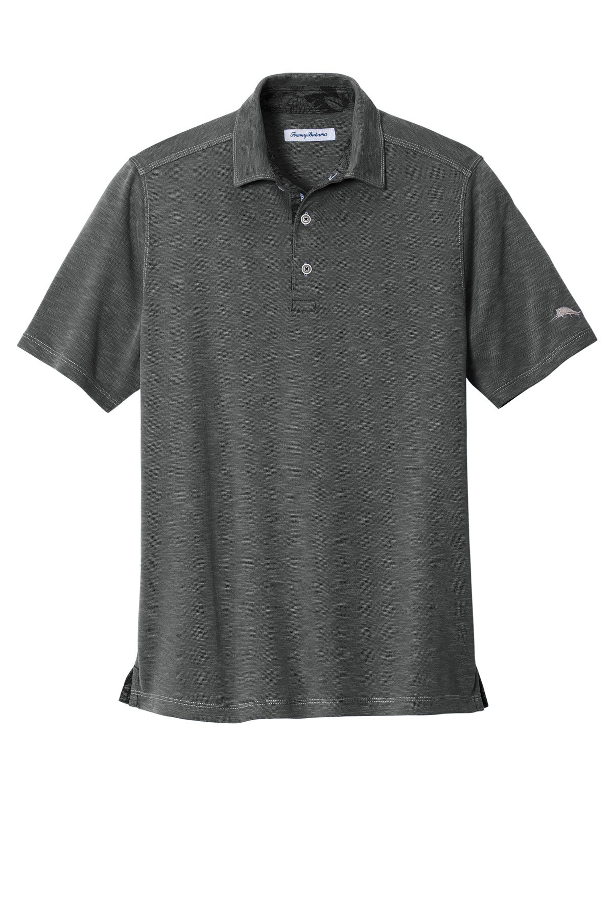 Front View of Black LIMITED EDITION Tommy Bahama Palmetto Paradise Polo ST224065TB