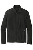 Front View of Black Port Authority Accord Microfleece Jacket F151