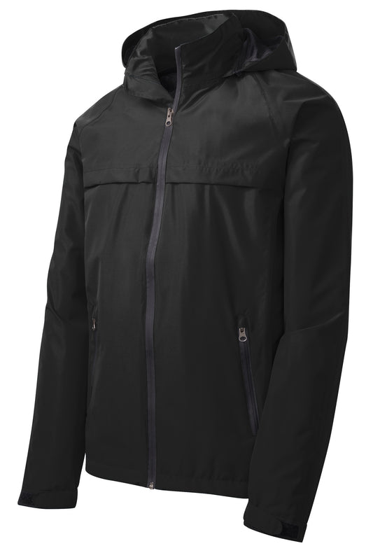 Front View of Black Port Authority Torrent Waterproof Jacket. J333