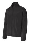 Front View of Black Port Authority Zephyr Full-Zip Jacket. J344