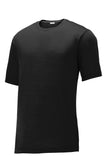 Front View of Black Sport-Tek PosiCharge Competitor Cotton Touch Tee. ST450