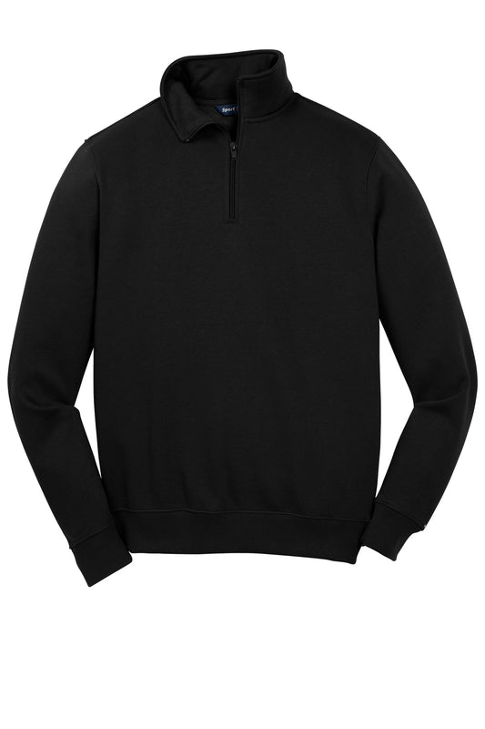 Front View of Black Sport-Tek Tall 1/4-Zip Sweatshirt. TST253
