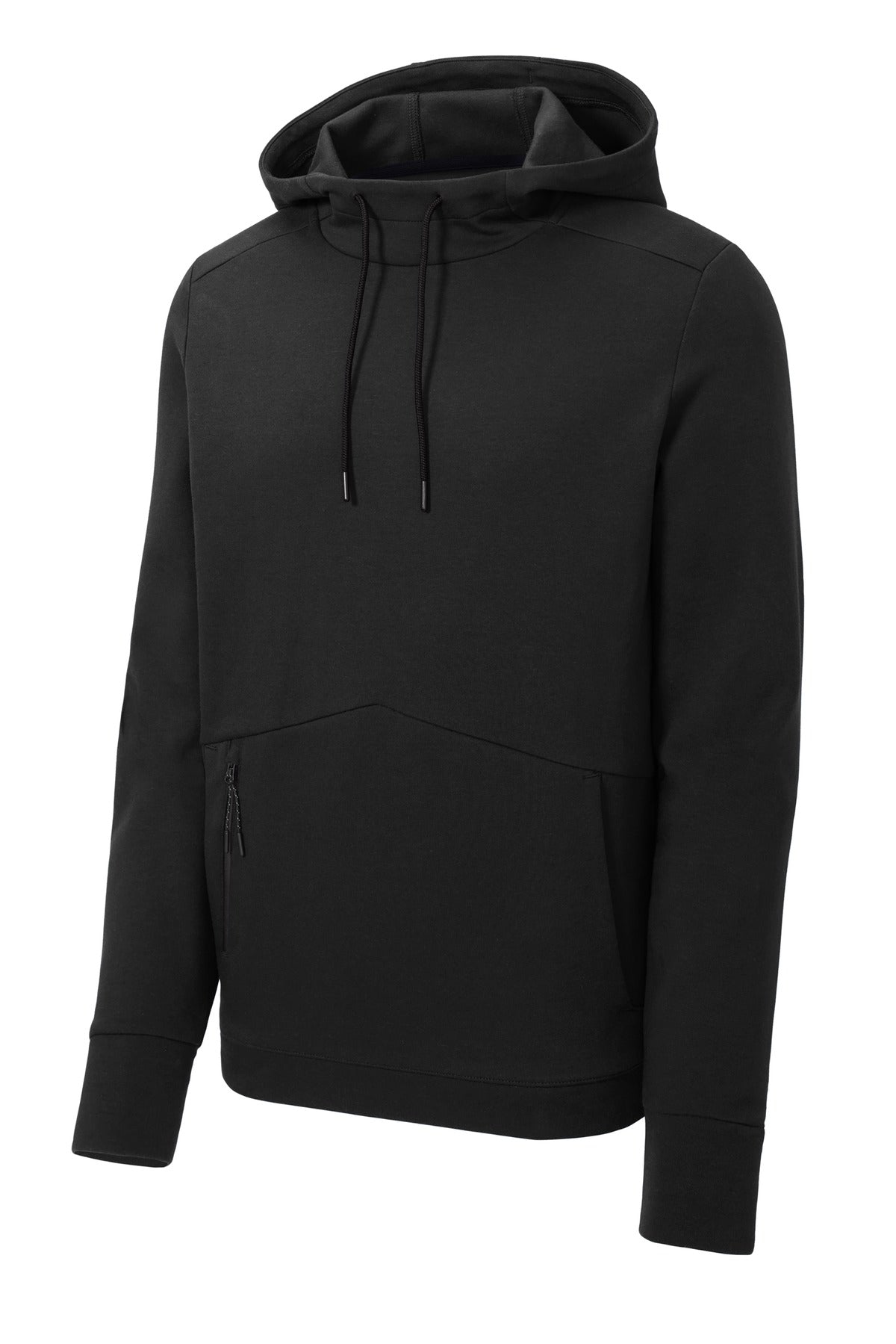 Front View of Black Sport-Tek Triumph Hooded Pullover ST280