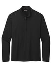 Front View of Black TravisMathew Coto Performance 1/4-Zip TM1MY397