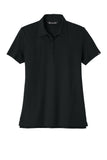 Front View of Black TravisMathew Women's Oceanside Solid Polo TM1WW001