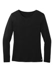 Front View of Black Wink Women's Long Sleeve Layer Tee WW4029