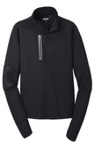 Front View of Blacktop OGIO Fulcrum 1/4-Zip. OE701