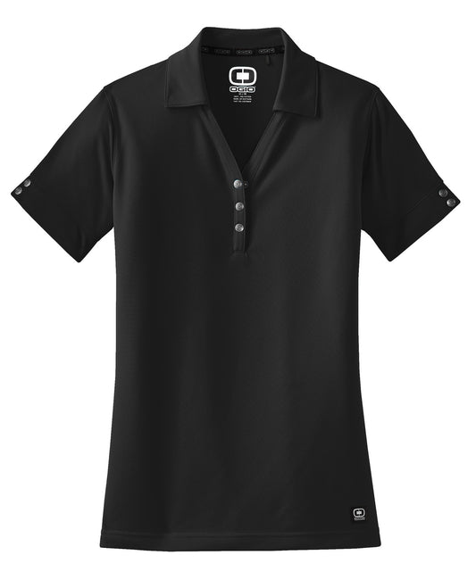 Front View of Blacktop OGIO - Glam Polo. LOG105