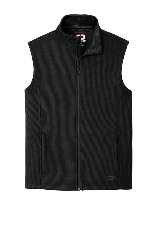 Front View of Blacktop OGIO Grit Fleece Vest OG730