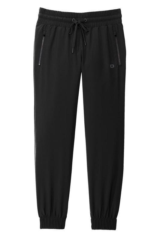 Front View of Blacktop OGIO Women's Connection Jogger LOG707