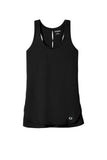 Front View of Blacktop OGIO Women's Luuma Tank. LOG801