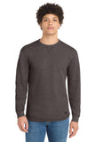Front View of BlkHthr New Era Thermal Long Sleeve NEA140