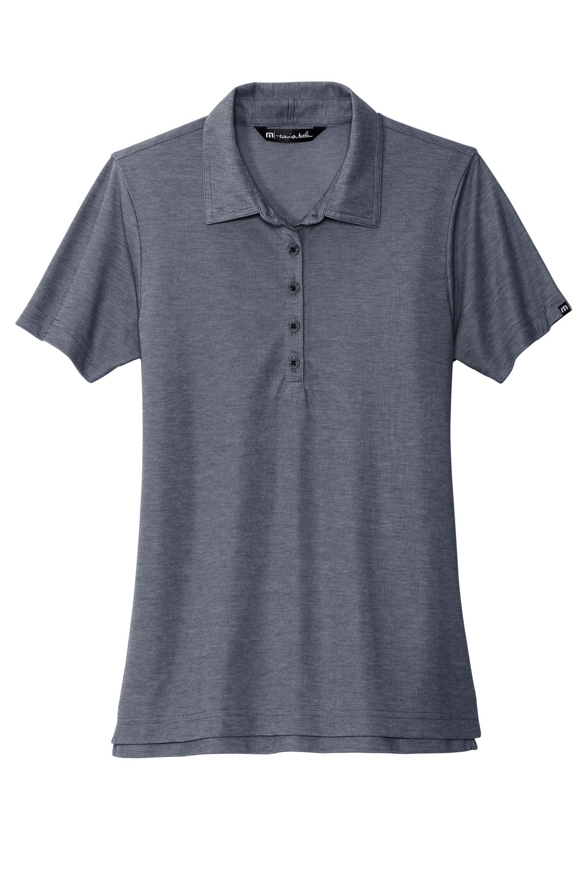 Front View of BlNightsHt TravisMathew Women's Oceanside Heather Polo TM1WW002
