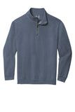 Front View of Blue Jean COMFORT COLORS Ring Spun 1/4-Zip Sweatshirt. 1580