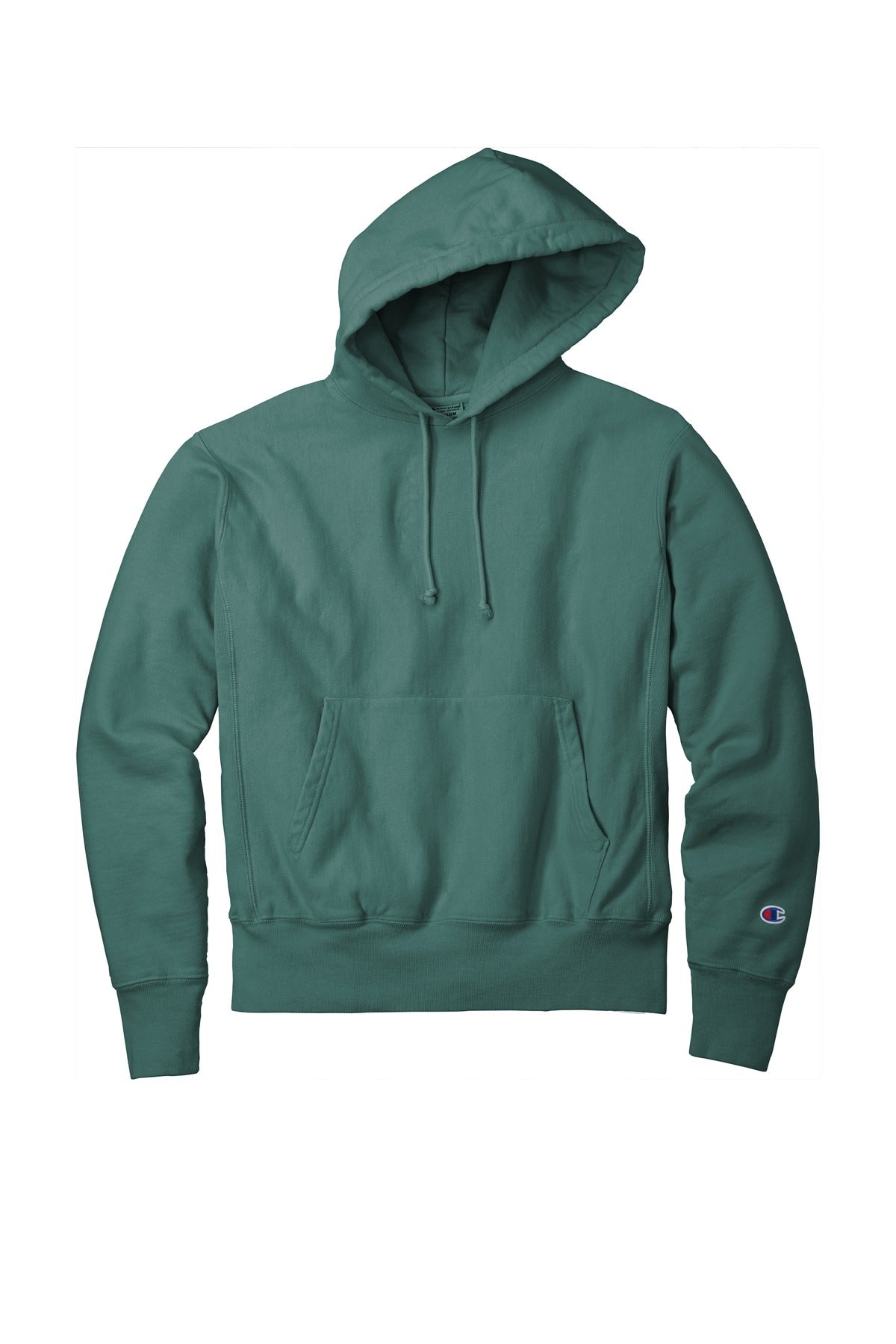Front View of Cactus Champion Reverse Weave Garment-Dyed Hooded Sweatshirt. GDS101