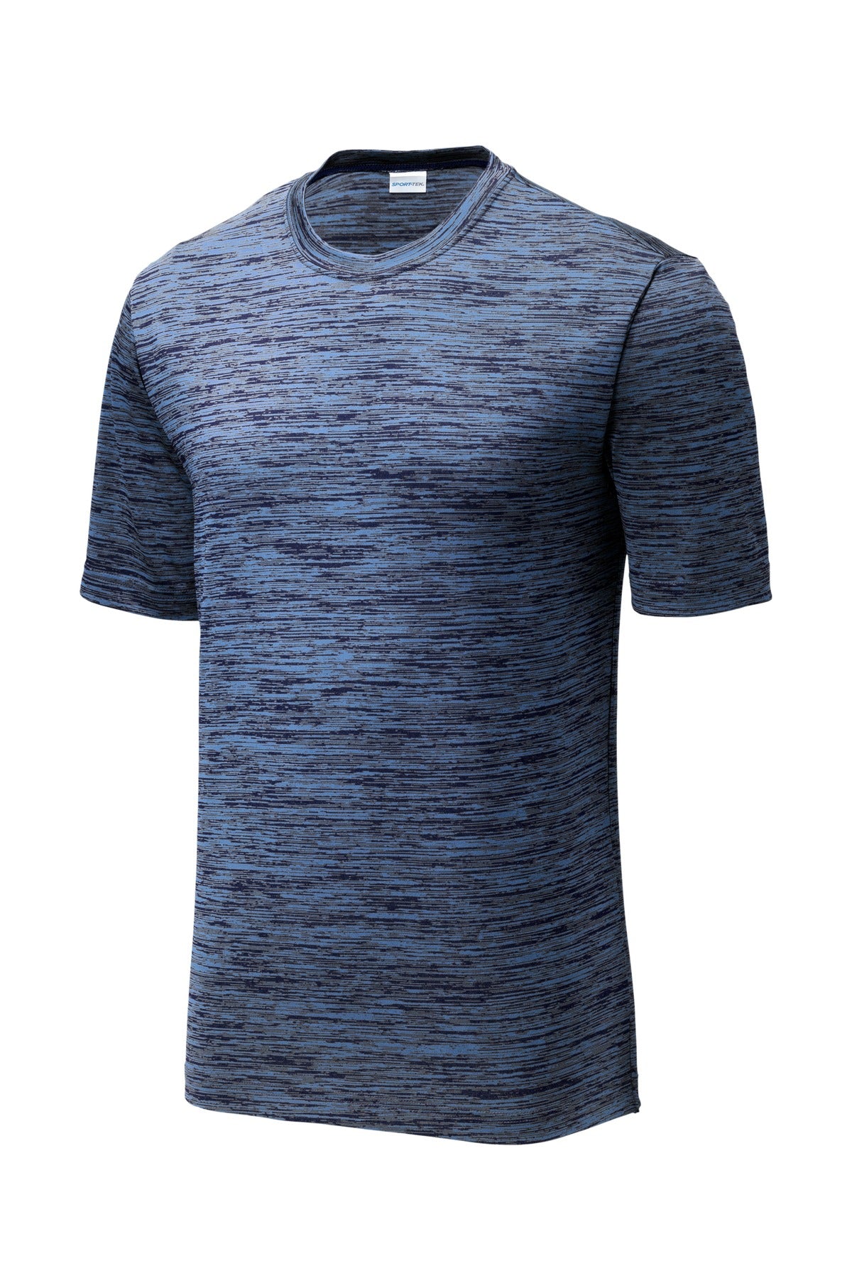 Front View of Car Bl-Tr Ny E Sport-Tek PosiCharge Electric Heather Tee. ST390
