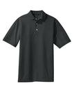 Front View of Charcoal Port Authority Tall Rapid Dry Polo. TLK455