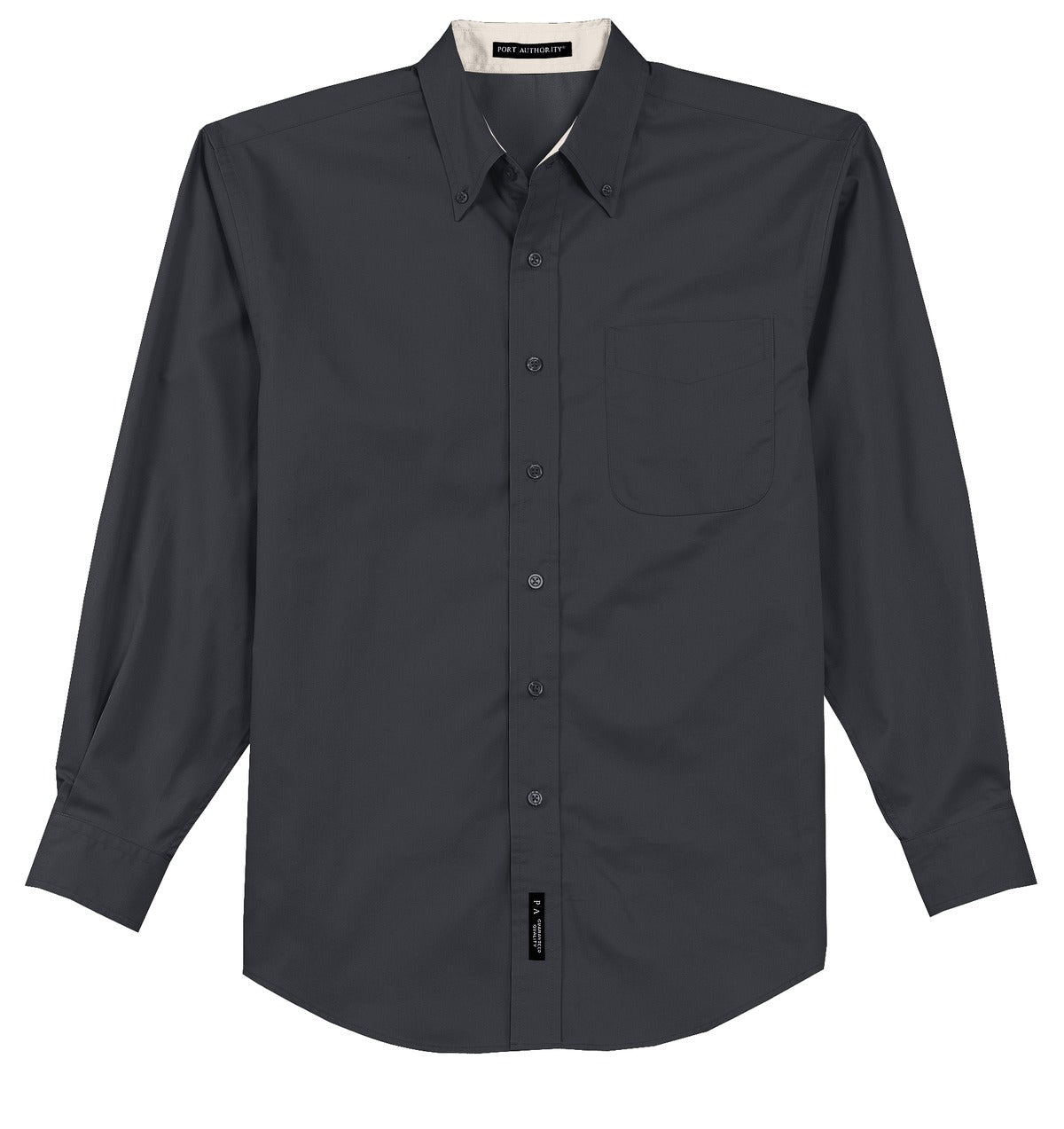 Front View of Clsc Nvy/LtStn Port Authority Extended Size Long Sleeve Easy Care Shirt S608ES