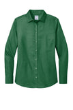 Front View of ClubGreen Brooks Brothers Women's Wrinkle-Free Stretch Nailhead Shirt BB18003