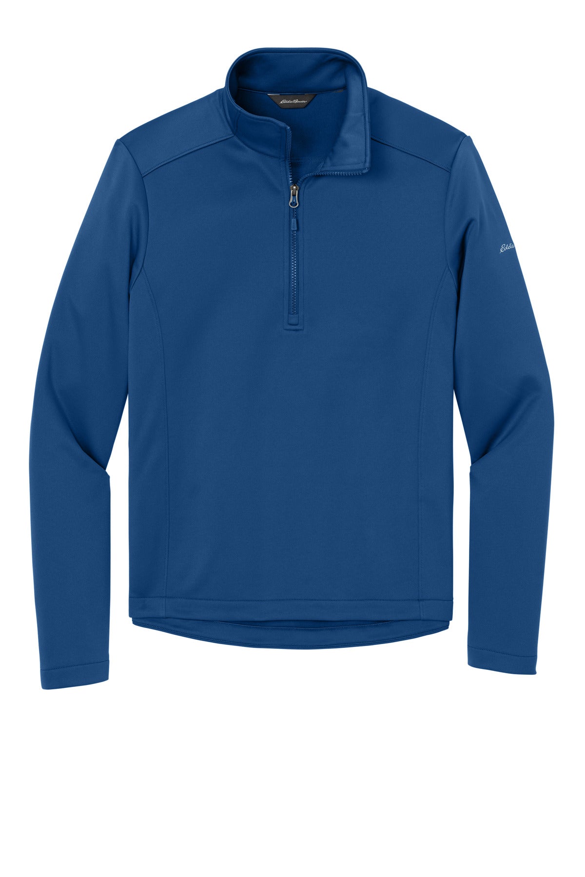Front View of CobaltBl Eddie Bauer Smooth Mid Layer Fleece 1/2-Zip EB2360