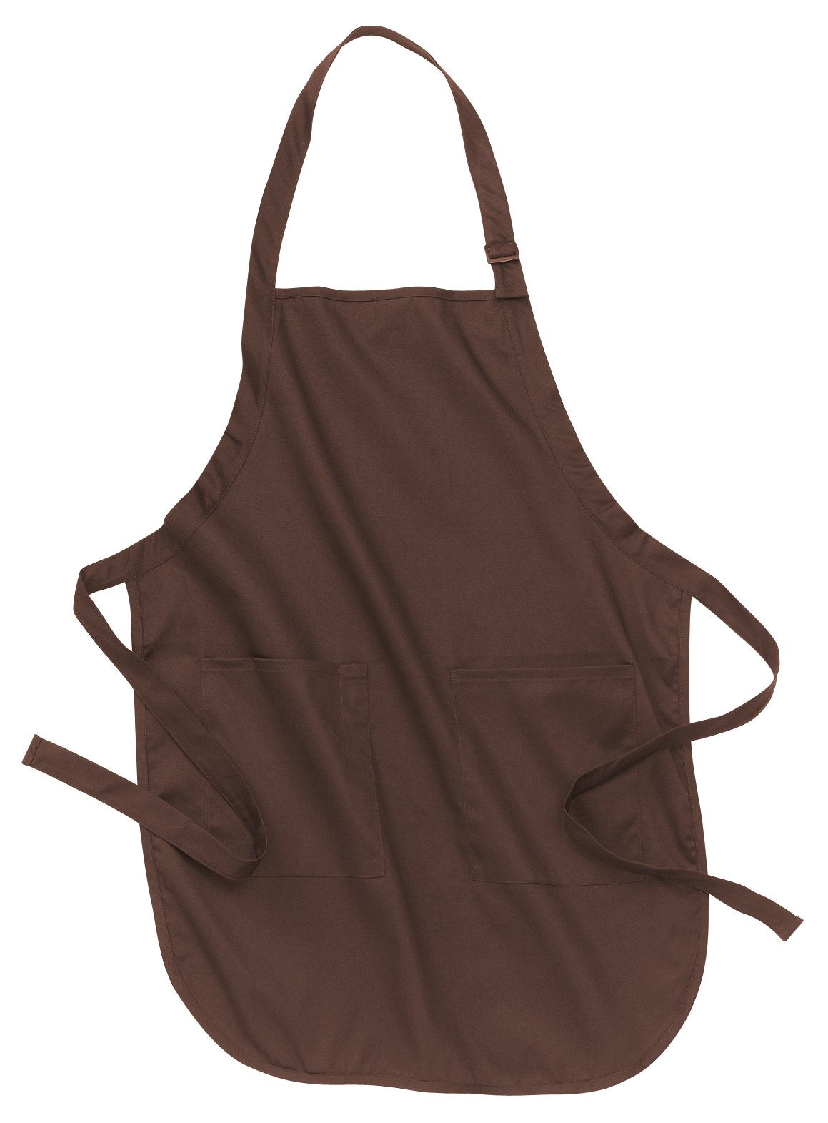 Front View of Coffee Bean Port Authority Full-Length Apron with Pockets. A500