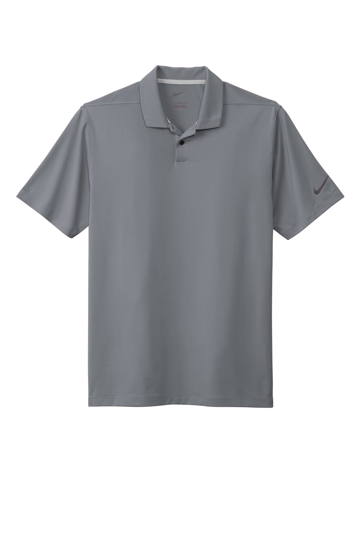 Front View of CoolGrey Nike Dri-FIT Vapor Polo NKDC2108