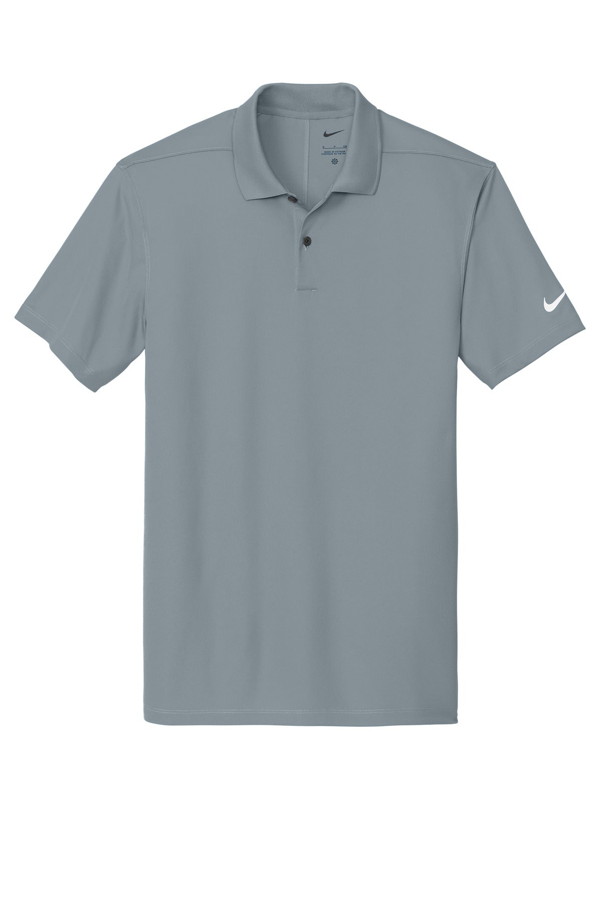 Front View of CoolGrey Nike Victory Solid Polo NKDX6684