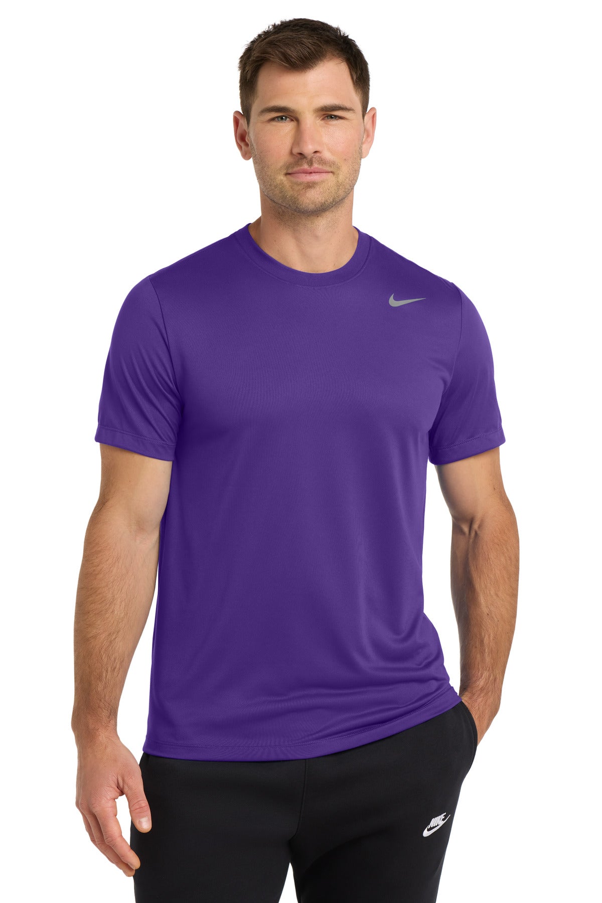 Front View of CourtPrpl Nike Team rLegend Tee DV7299