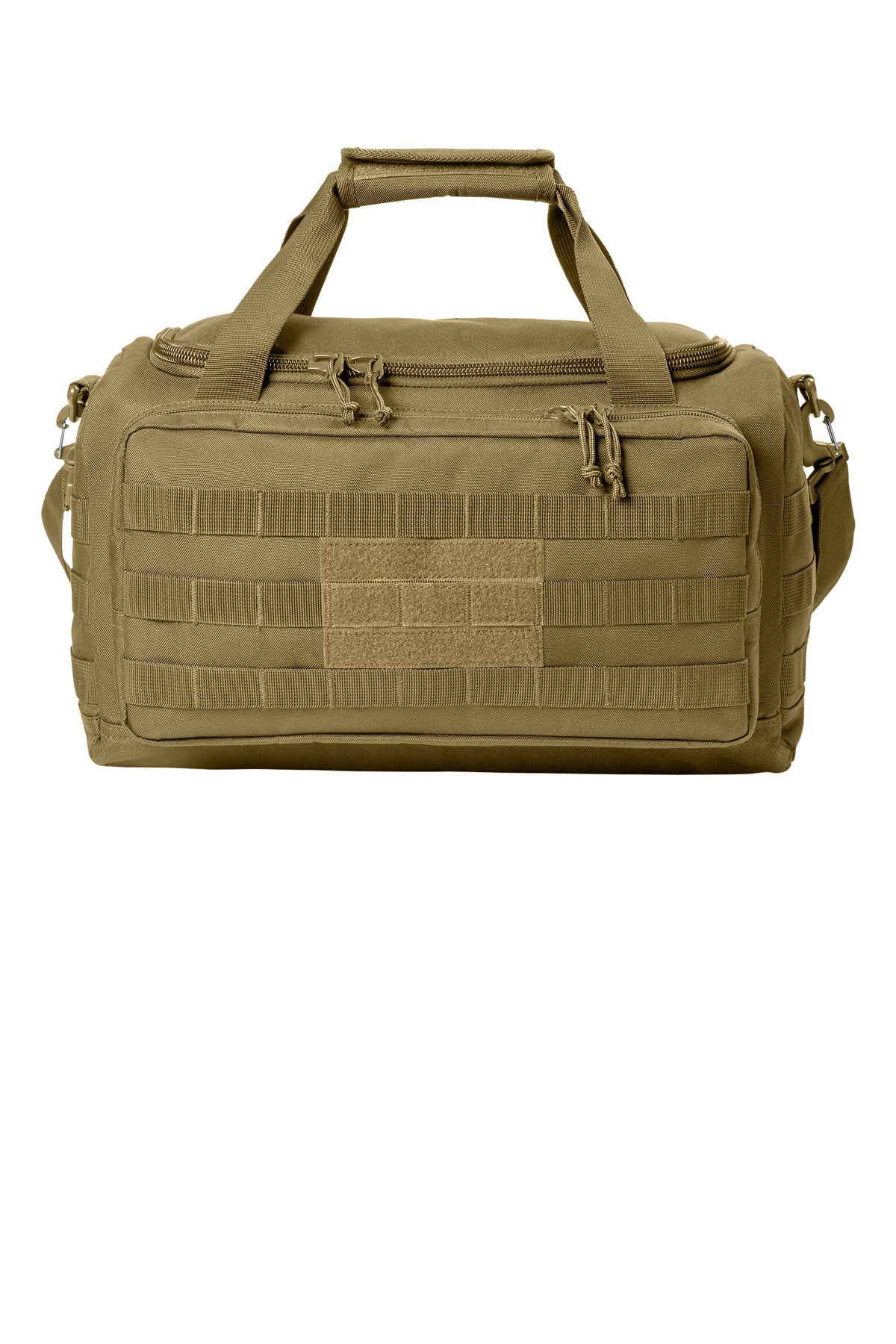 Front View of CoyoteBrn CornerStone Tactical Gear Bag CSB816