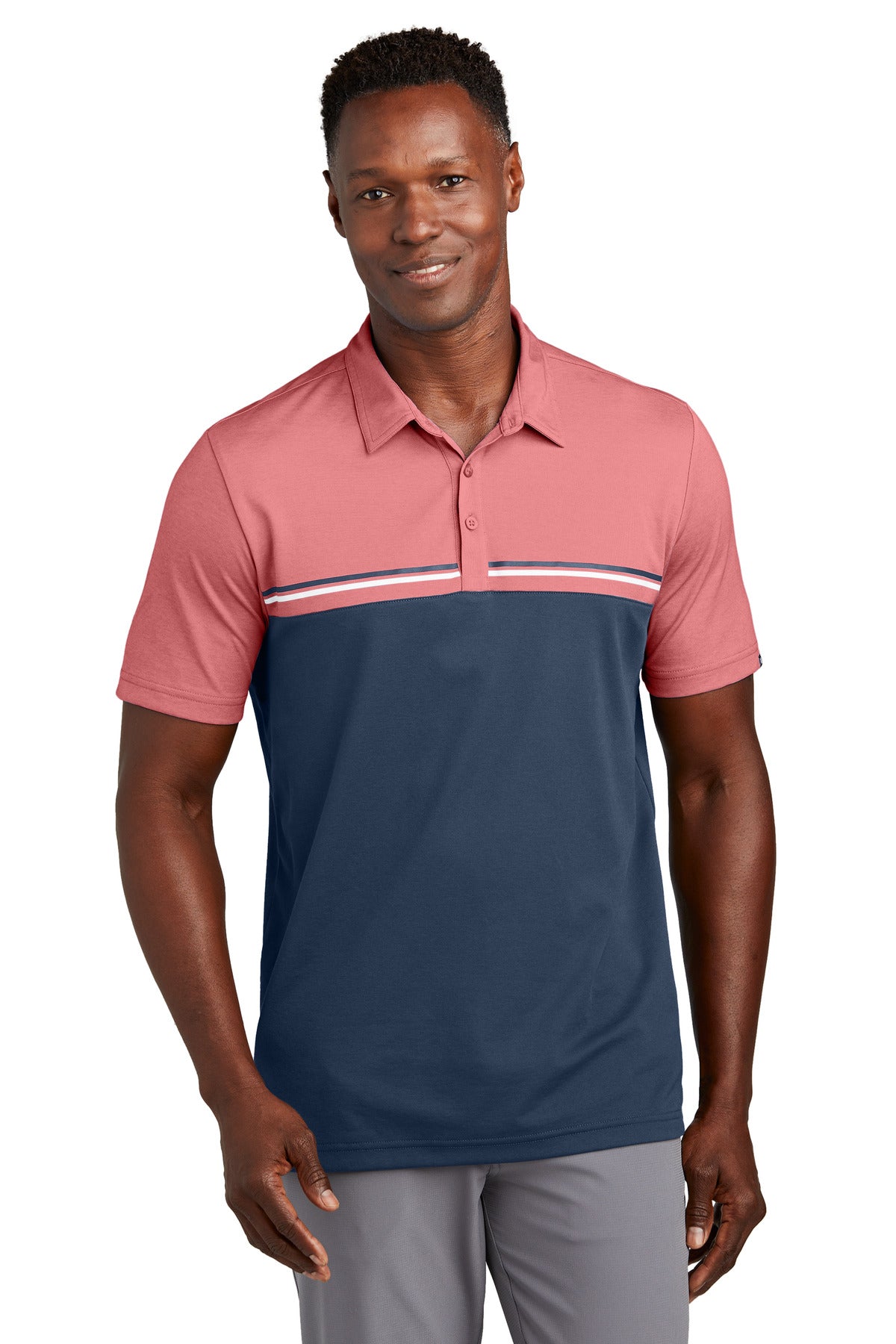 Front View of CrdHt/BNgs TravisMathew Sunset Blocked Polo TM1MY401