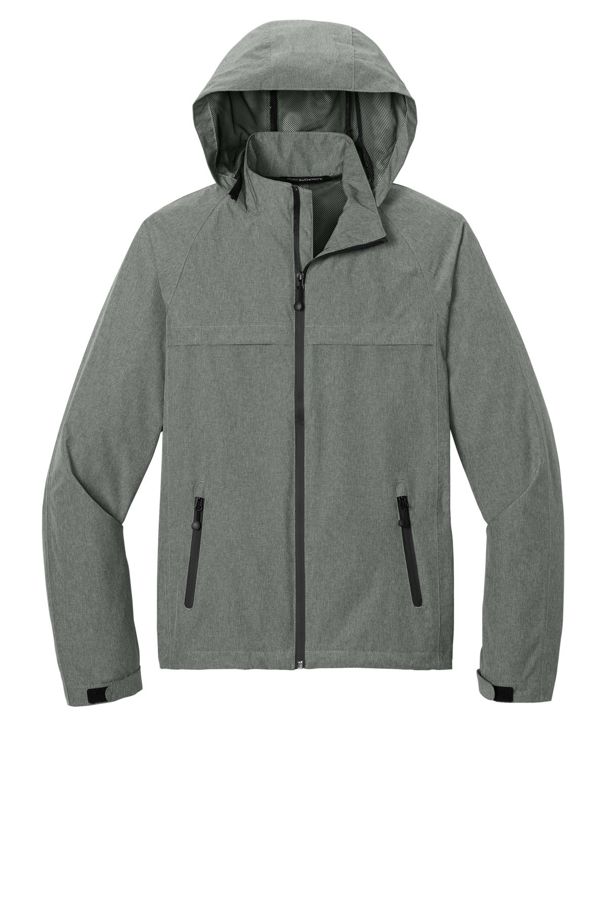 Front View of Dark Grey Hthr Port Authority Torrent Waterproof Jacket. J333