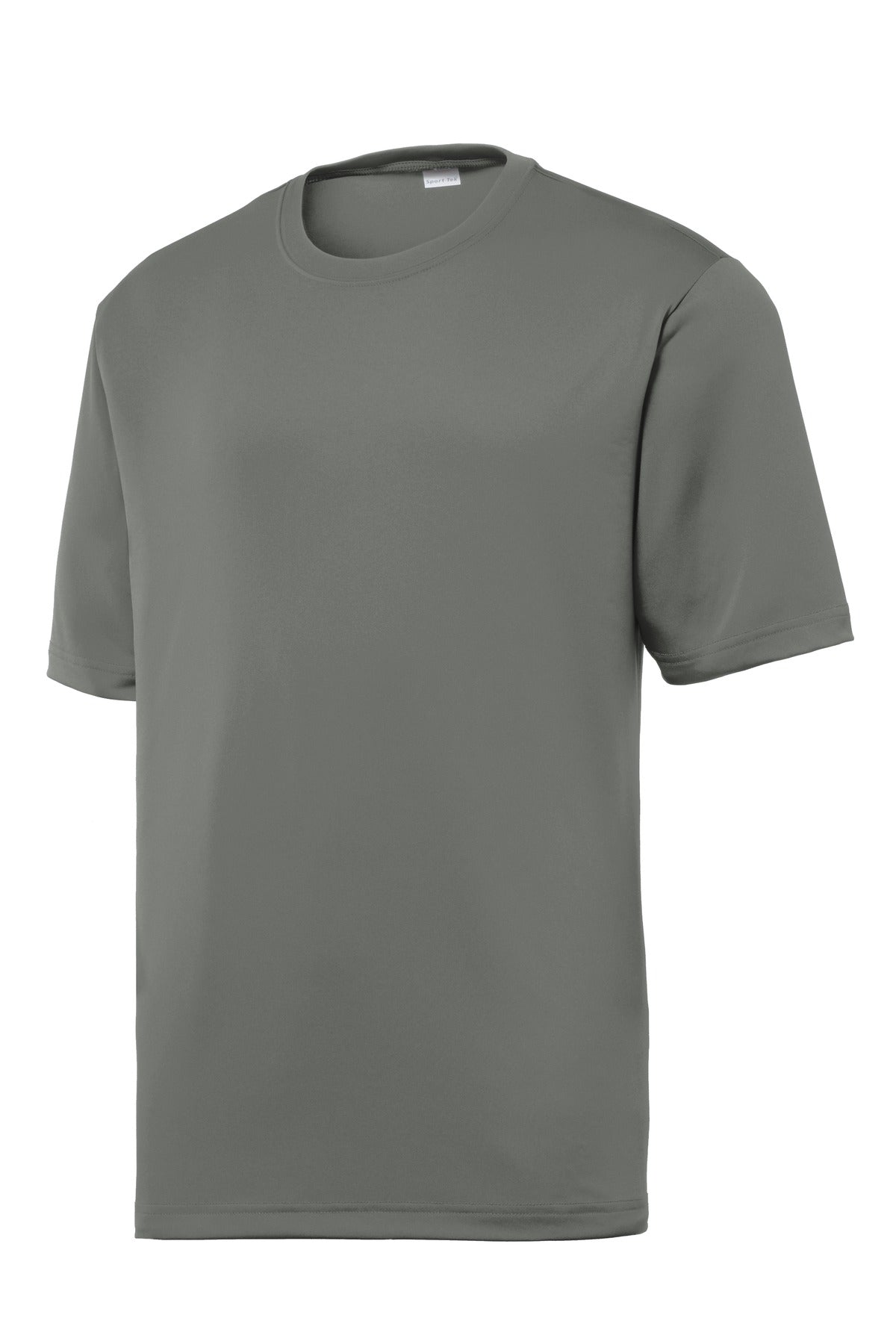 Front View of Dark Smoke Gry Sport-Tek PosiCharge Tough Tee . ST320