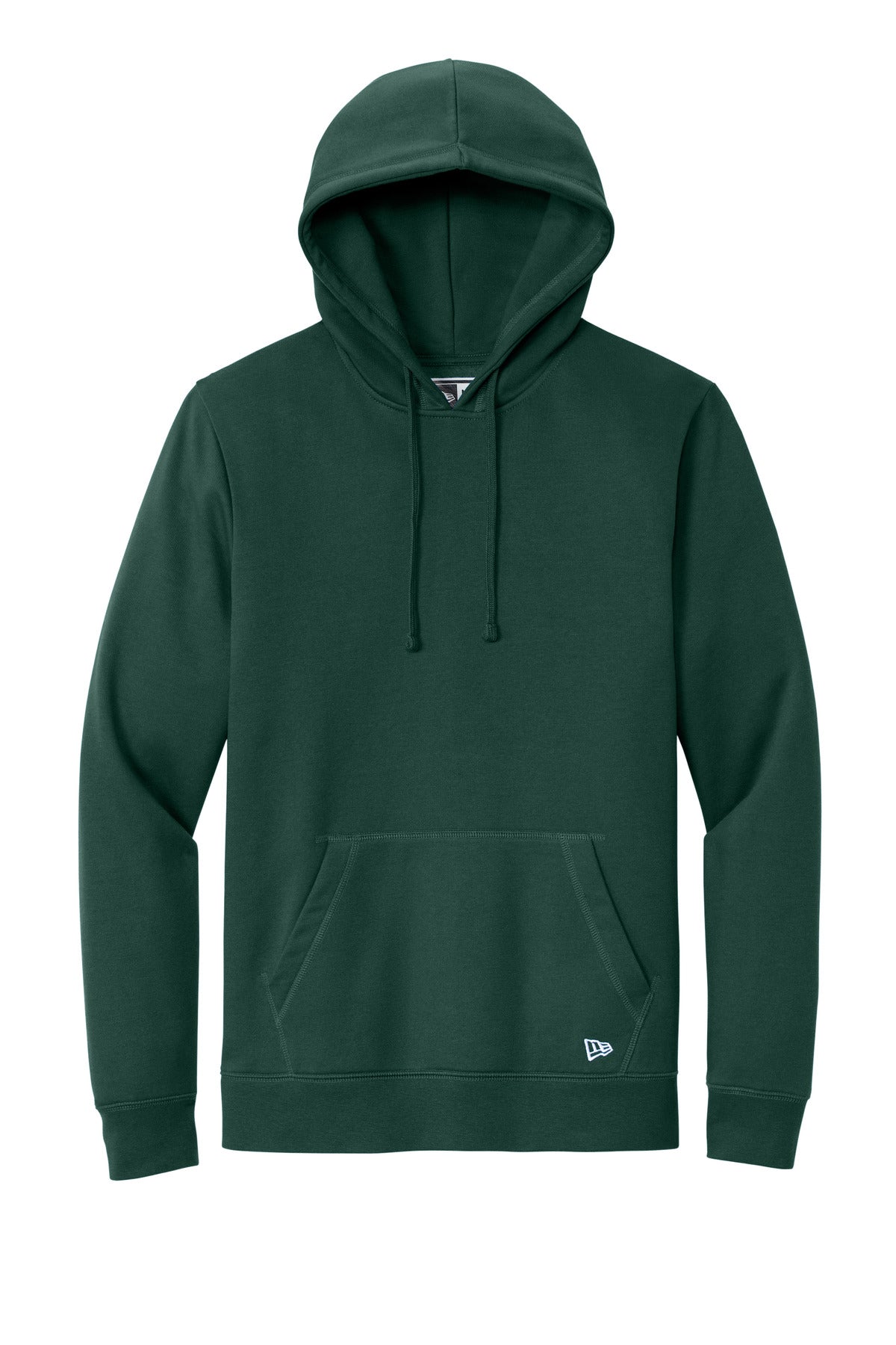 Front View of DarkGreen New Era Comeback Fleece Pullover Hoodie NEA550