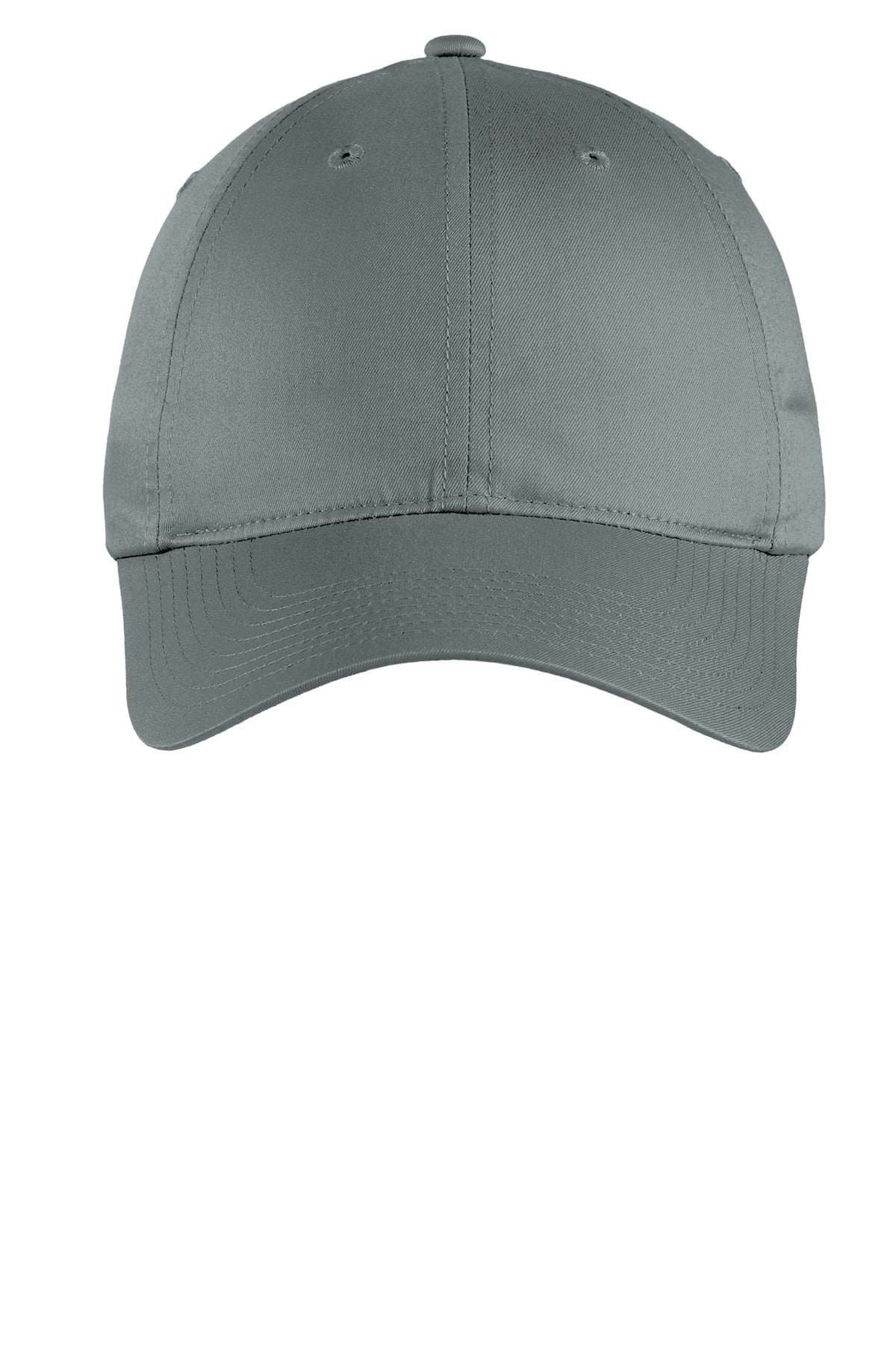 Front View of DarkGrey Nike Unstructured Cotton/Poly Twill Cap NKFB6449