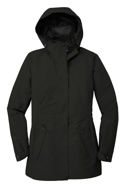 Front View of Deep Black Port Authority Women's Collective Outer Shell Jacket. L900