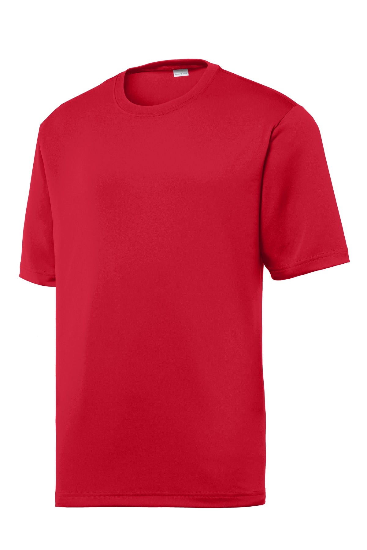 Front View of Deep Red Sport-Tek PosiCharge Tough Tee . ST320