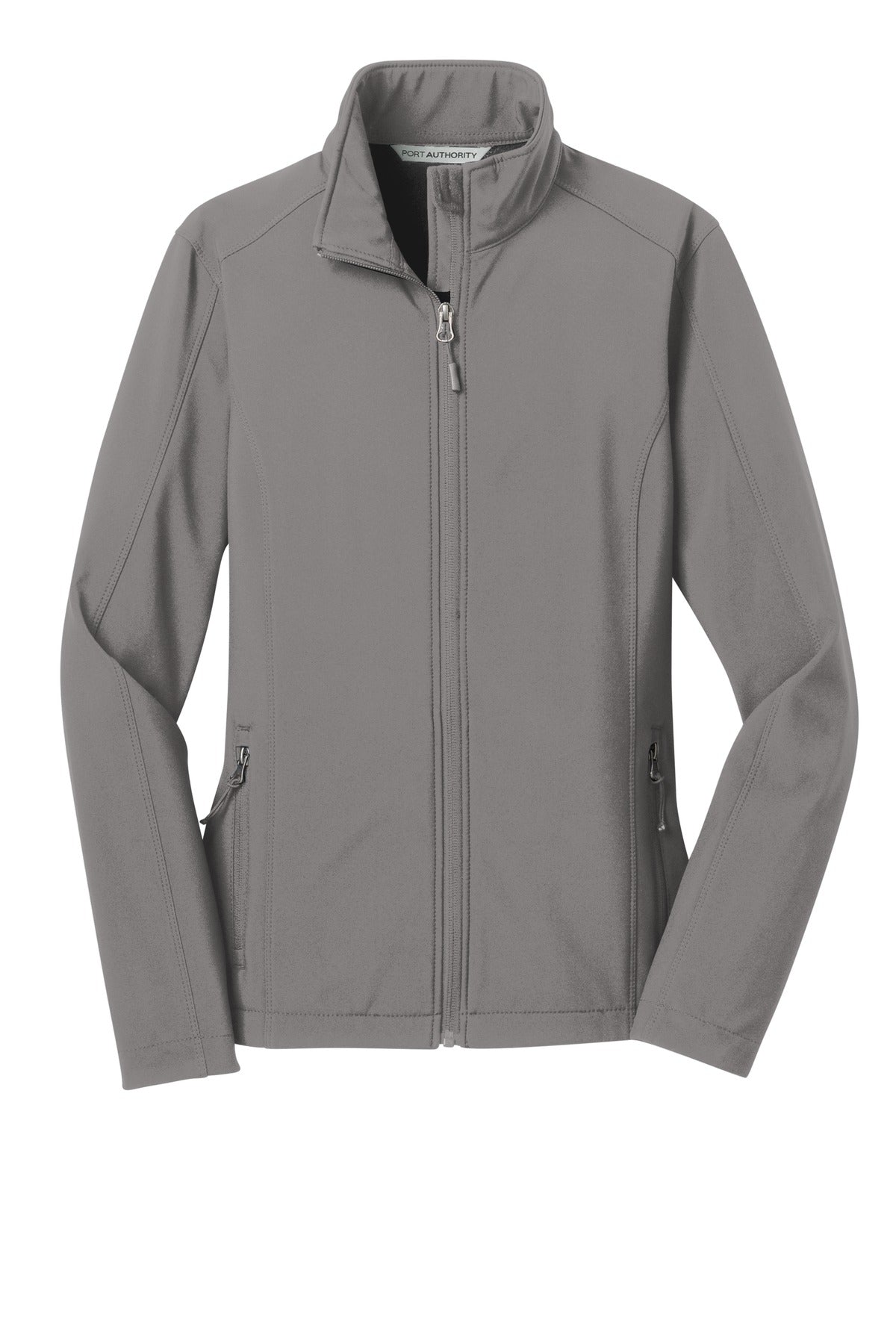 Front View of Deep Smoke Port Authority Women's Core Soft Shell Jacket. L317