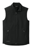 Front View of DeepBlack Eddie Bauer Stretch Soft Shell Vest EB546