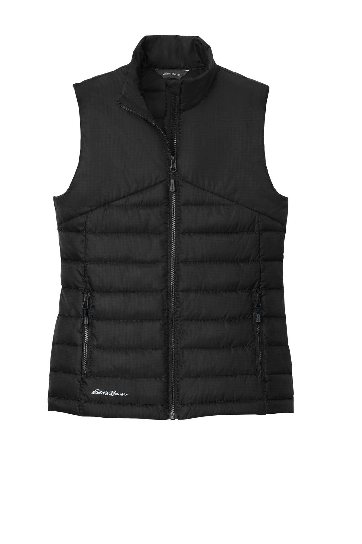 Front View of DeepBlack Eddie Bauer Women's Quilted Vest EB513