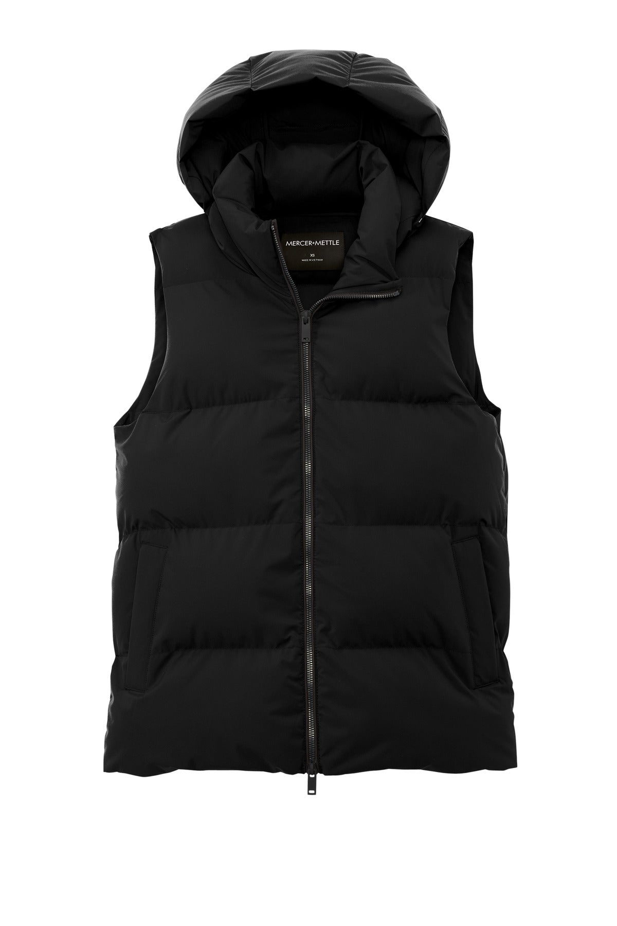 Front View of DeepBlack Mercer+Mettle Women's Puffy Vest MM7217
