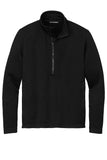 Front View of DeepBlack Port Authority Arc Sweater Fleece 1/4-Zip F426