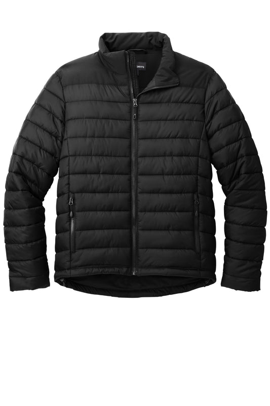 Front View of DeepBlack Port Authority Horizon Puffy Jacket J364