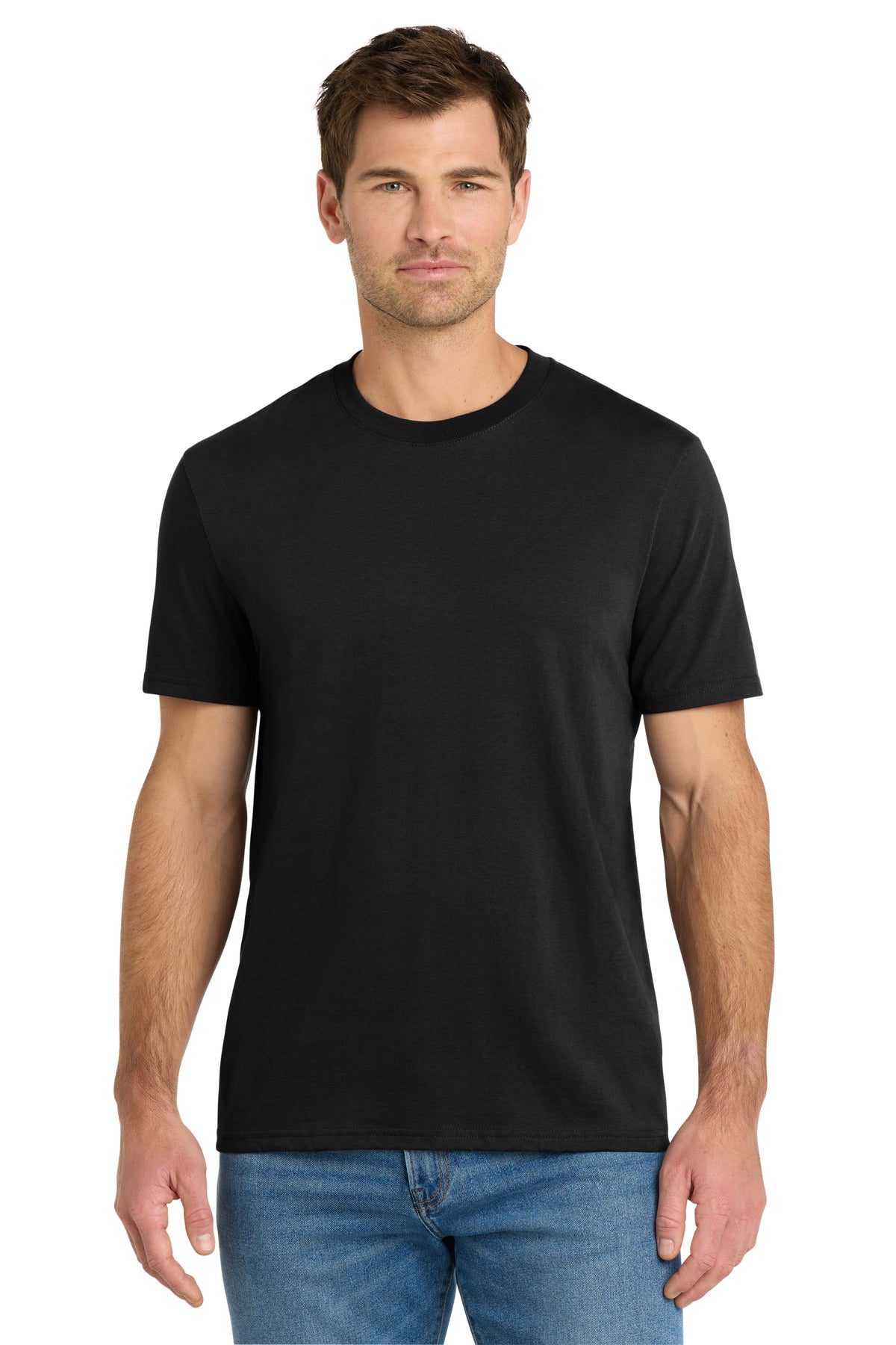 Front View of DeepBlack Volunteer Knitwear Daily Tee VL45